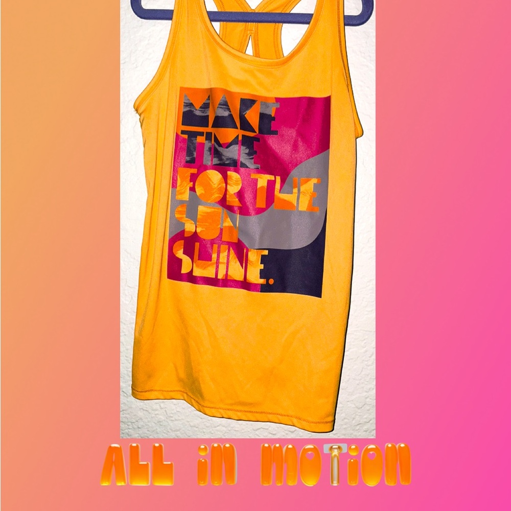 All in Motion Vibrant Orange and Pink Tank